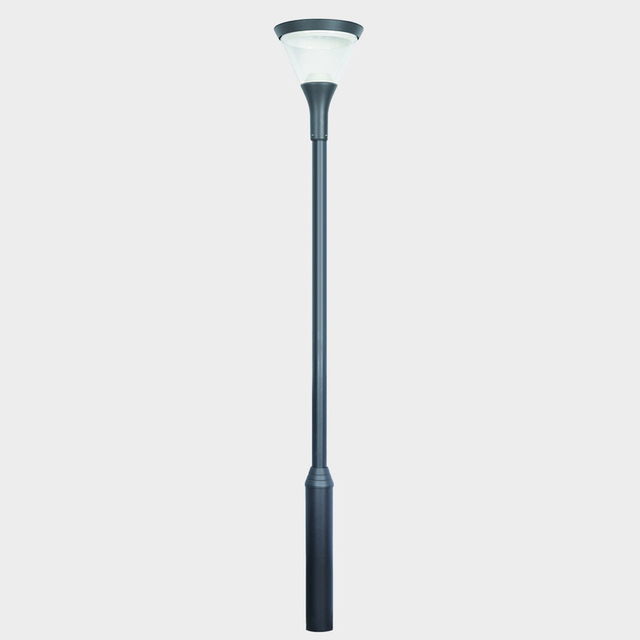 Customized Aluminum LED Garden Street Light Low Voltage Solar Lamp Poles for Pathway Outdoor Waterproof Black Polygonal Design