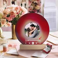 Caja de Música Personalizada de Vinilo Acrílico con Altavoz para Decoración de Hogar u Oficina, Idea de Regalo con Nombre Personalizado