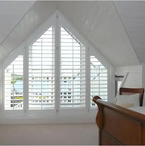 Volets sur mesure de forme irrégulière pour fenêtre de ventilation, en bois et PVC, étanches, avec flux d'air, pare-soleil pour façade extérieure de bâtiment - Product Image 1