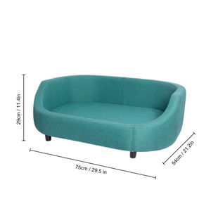 أريكة حيوانات أليفة فاخرة جديدة عالية الجودة مريحة آمنة من اللون حسب الطلب ، قطة كلب أليف ناعمة بأرجل خشبية - Product Image 1