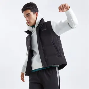 Print logo soft 90% duck down winter sleeveless vest jacket mens puffer vest