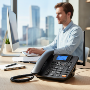 Téléphone de bureau sans fil avec carte SIM 3G FWP avec trois touches de mémoire Terminal sans fil <span class=keywords><strong>fixe</strong></span> GW3500 <span class=keywords><strong>par</strong></span> Rong - Product Image 1