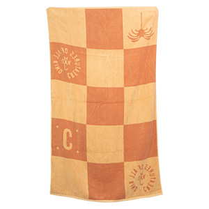 Serviette de plage en coton, motif à carreaux, rectangulaire, 100% coton, pour adulte, pour la plage - Product Image 1