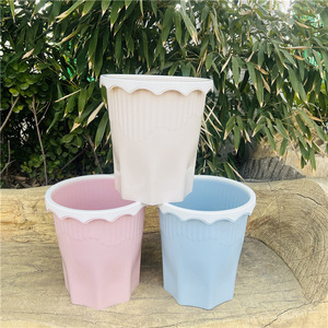 Cubo de basura octogonal con anillo a presión, colores surtidos, para clasificación de residuos en interiores, para sala de estar, cocina, dormitorio, baño - Product Image 3