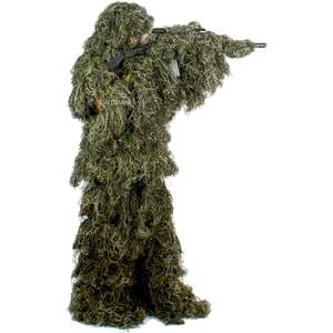 Combinaison de camouflage AUSCAMOTEK Ghillie pour la chasse, vert, homme, 100% polyester tissé, en stock - Product Image 2