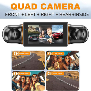 <span class=keywords><strong>Uber</strong></span>/Taksi Sürücüleri için 5 Kanallı Araç Kamerası WIFI GPS 1080P 5 Kamera 3 İnç Ekran APP G-Sensor 5 Lensli DVR IR Gece Görüşü - Product Image 4