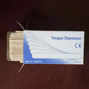 Depresores Linguales Desechables de Madera, Caja de 100 Unidades, Para Exámenes Orales Médicos, Suministros Clínicos de Un Solo Uso - Product Image 4