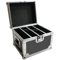 Estuche de carretera de vuelo de aluminio duradero de dimensión personalizada con ruedas para luces giratorias de escenario transporte protector