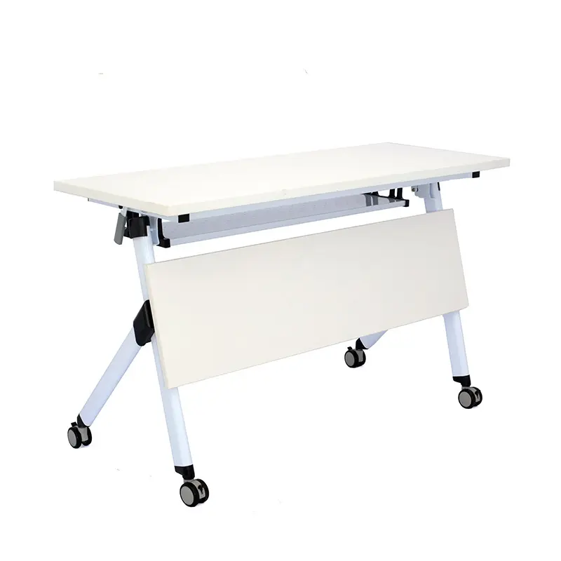 Student training desk with pulleys conference educational institution tutoring class foldable mobile office desk