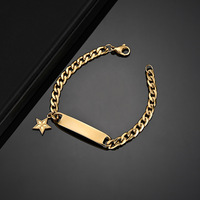 Brazalete de Acero Inoxidable 304, Chapado en Oro de 18K, Resistente al Agua, con Grabado de Logotipo y Nombre Personalizado, Diseño de Alas y Corazón