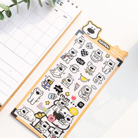 Nekoni – feuille d'autocollants imperméables en PVC, décalcomanies en vinyle, motifs d'animaux, mouton, Panda, chien, ours, planificateur
