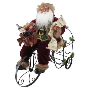Nouvelle arrivée Led maison Saisonnière vacances décoration intérieure Mélodie Tricycle en métal Vin Wagon de Noël décoration De Noël - Product Image 4