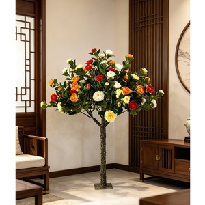 Bonsaï mural Blossom 8, Arbre de <span class=keywords><strong>cerisier</strong></span> <span class=keywords><strong>Sakura</strong></span> chinois violet sur mesure, 8 pieds de haut, avec éclairage LED de 10 pieds, en plastique décoratif, avec bâche - Product Image 5
