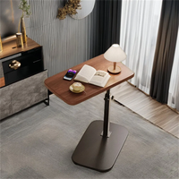 Table basse moderne en bois à hauteur réglable et pivotante pour la salle à manger et l'hôtellerie, table d'appoint portable pour canapé