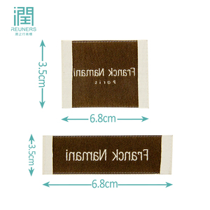 Étiquette tissée de veste en coton biologique personnalisée en usine pour vêtements chaussures et sacs étiquettes de fil Para Ropa de Calor - Product Image 3