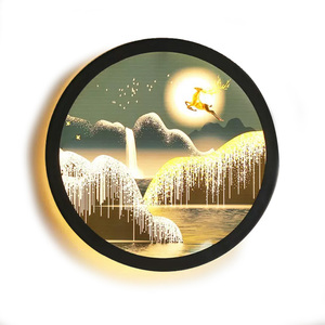 Led Art Déco Support Mural Lumières Intérieur Fond Rond Mur Chevet <span class=keywords><strong>Luminaire</strong></span> Moderne Minimaliste Appliques Décoration Maison - Product Image 1