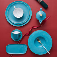 Assiettes en porcelaine fine pour hôtel, service de table en céramique, ensemble moderne de vaisselle à café et thé, plats et assiettes, articles de table