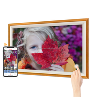 Bingkai Foto Digital WiFi 32 inci 1080P HD Layar Besar Dapat Dipasang di Dinding Bingkai Foto Pintar Kayu Cloud Frameo Bagikan Foto Video