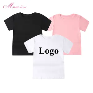 Custom 100% Cotton Plain Children's T-shirts Custom Logo Blank Kids T Shirts For Boys and Girls