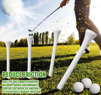 Prêt à expédier populaire 70mm 2 3/4 "pouces blanc blanc blanc tees de golf en bois accessoire de golf