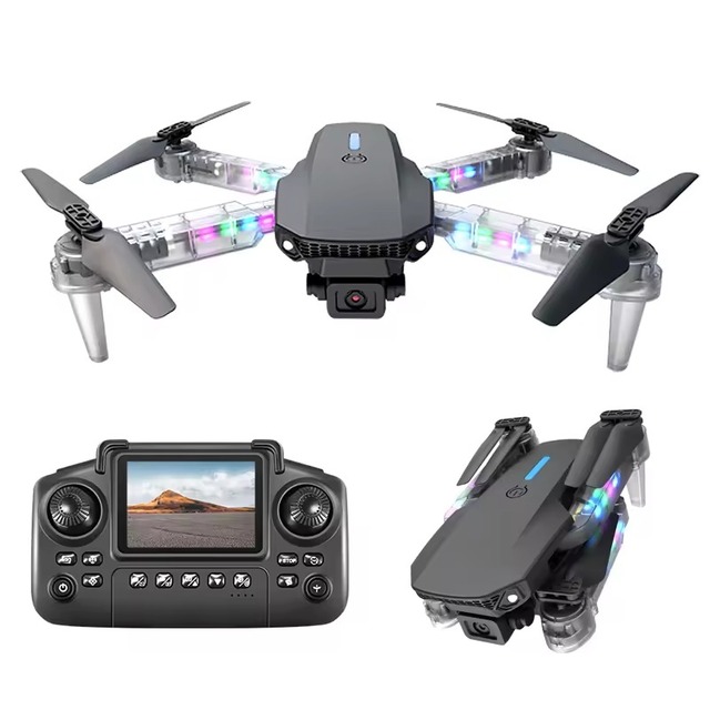 New E88 Pro Max Mini Drone for Adults LED Lights & 4K Camera Long Range Remote Drones