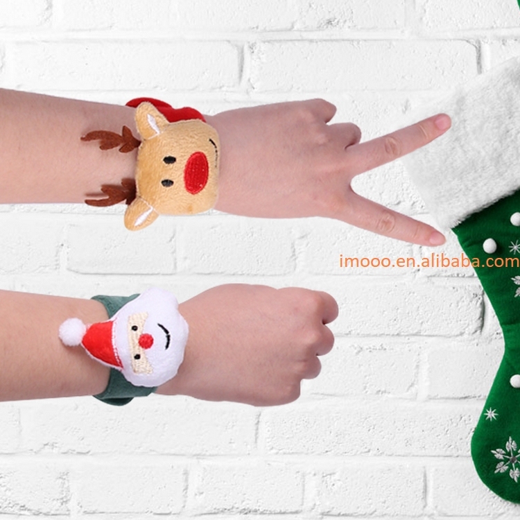 24 PCS Beaux bracelets de slap de Noël Santa Claus Snowman Rennes
