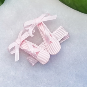 Zapatos de ballet hechos a mano para bebé, lazo de pelo con clip, accesorios para el cabello para niña - Product Image 3