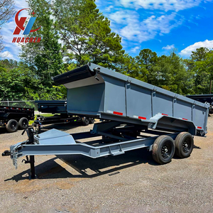 Meilleure vente Collecte de déchets de construction sur mesure Remorque à benne basculante à essieu simple 7x14 Meilleur prix haute qualité - Product Image 5