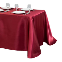 Nappe rectangulaire en satin de polyester multicolore, douce et lisse, couleur unie, jupe de table, couvre-table de mariage, vente en gros