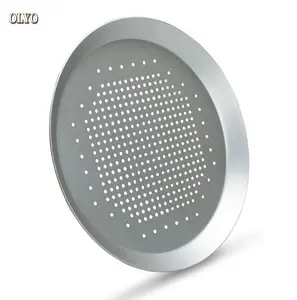 Lega di alluminio del Metallo Rotonda Traforata Cottura della <span class=keywords><strong>Pizza</strong></span> Vassoio Pan - Product Image 1