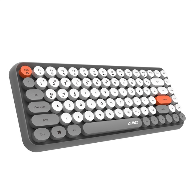 308i BT Wireless Keyboard Round Key 10m BT Keyboard Connection 84 Keys Keyboard for PC Laptop of Various Systems