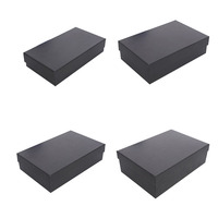 Taille personnalisable noir petit cadeau artisanat cadeau bague collier bracelet bijoux cadeau exquis boîte d'emballage