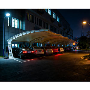 Abri de voiture à structure membranaire résistante au vent, abri de voiture à structure tendue, abri de stationnement en PVC à structure tendue - Product Image 4