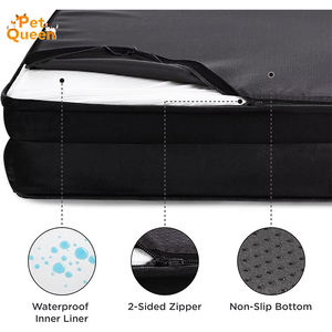 2025 Designer Luxe Kleine Hondenbank Ademende Flanellen Schuimkoeling Ondersteuning Schattige Stijl Effen Patroon Doos Verpakking Inbegrepen - Product Image 3