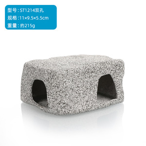 2026 Nuevo Adorno de Cerámica Ecológico al por Mayor con Tres Agujeros, Diseño de Cueva de Piedra, para Acuario, Pecera, Maceta de Arcilla, Decoración de Paisajismo - Product Image 5