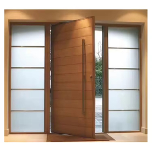 Đu ra ngoài cửa an ninh gỗ rắn thiết kế truyền thống lối vào chính cho căn hộ biệt thự khách sạn - Product Image 1