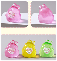 Objet lumineux mini mignon lueur dans la nuit charme résine lapin chine sac aveugle jouet miniature bébé poupée figurine et accessoires
