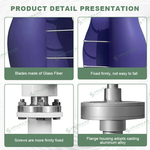 Aerogenerador Vertical SMARAAD de 1kw, Nuevo, Generador Eólico de 1000w y 48v para Cargar Farolas - Product Image 4