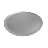 Piring Timah Perak 16 Inci Logam Bulat Nampan Kue Bakeware Besar, Buatan Pabrik Murah Bakeware Logam Pizza Pan