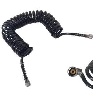 Manguera Neumática de PU Negra de 96.5 Pulgadas, Flexible, en Espiral, con Conexiones para Reparación Automotriz, Rosca NPT - Product Image 3
