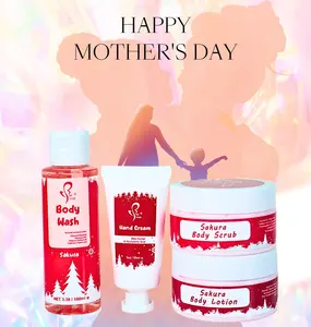 Conjuntos de banho personalizados para o Dia das Mães de marca própria, conjuntos de presente para banho, chuveiro de spa, loção corporal orgânica, creme para as mãos, conjunto de spa