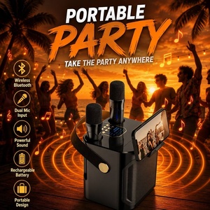 En gros, Enceinte Bluetooth portable en plastique 2000mAh avec <span class=keywords><strong>subwoofer</strong></span>, fonction MP3 et karaoké, pour extérieur, home cinéma, fêtes familiales et KTV - Product Image 1