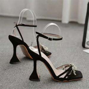 Fashion Apricot Tied Rhinestone High Heels Women High Heels for Women Sandals for Women - Product Image 1