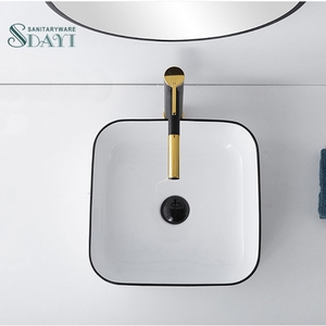 SDAYI Europe du <span class=keywords><strong>Nord</strong></span> Blanc Lavabo Blackline Design Salle De Bains Sanitaire Éviers Céramique Art Lavabo - Product Image 3