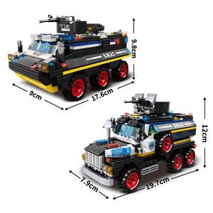 WOMA TOY C0592 32 en 1 SWAT Police Voiture blindée de combat Bateau de <span class=keywords><strong>patrouille</strong></span> Blocs de construction Briques <span class=keywords><strong>Jouet</strong></span> Juguetes Set - Product Image 4