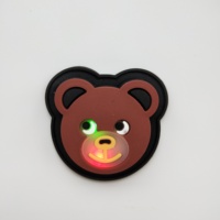 Patch lumineux LED 3D en PVC imprimé à coudre pour vêtements et chapeaux, très demandé