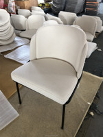 Chaise de restaurant moderne de luxe style nordique vintage en velours chaise de salle à manger à pieds noirs dorés meubles de maison en cuir synthétique 2 pièces