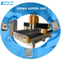 Routeur Cnc 4 axes à usage intensif 3D marbre granit porcelaine pierre tombale multi-têtes pierre 4 broches
