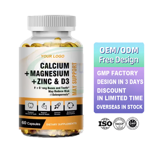 Cápsulas Blandas de Suplemento de Zinc OEM a Granel Ca Mg Zn Calcio Magnesio Zinc + Vitamina D3 para Apoyar la Salud Esquelética y Muscular - Product Image 2