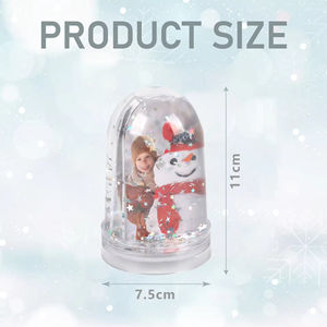 Рождественский снежный шар с сублимационным пластиком, DIY, с блестками, в форме арки, жидкая фоторамка для семьи и друзей, рождественские подарки - Product Image 4